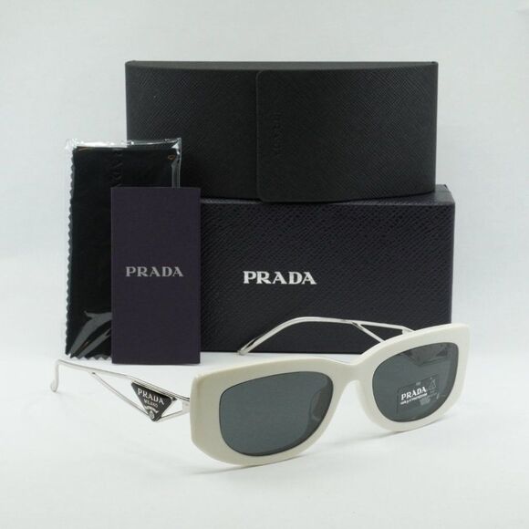 NEW PRADA PR14YS 1425S0 TALC DARK GREY SUNGLASSES - Picture 15 of 15